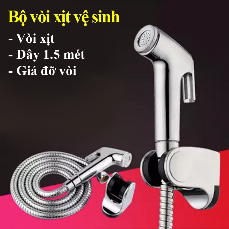 Bộ Vòi xịt vệ sinh Đầy đủ gồm vòi, Dây Vòi, Giá Cài vòi C03