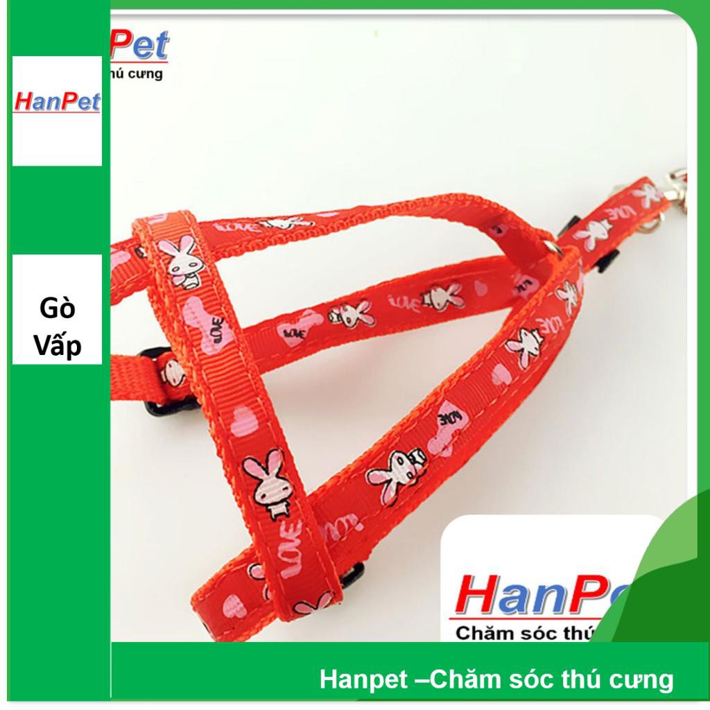 Hanpet.GV- Dây dắt chó + dây yếm đai yên ngựa cho chó 8- 14kg (- 347)