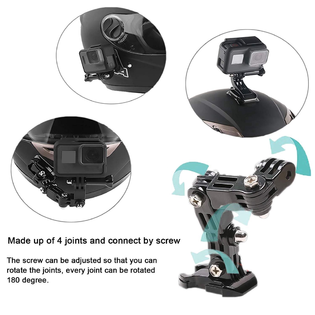 Bộ dụng cụ gắn camera vào mũ bảo hiểm 37 trong 1 cho gopro 9 Hero 8 MAX 7 HERO6/5 DJI OSMO