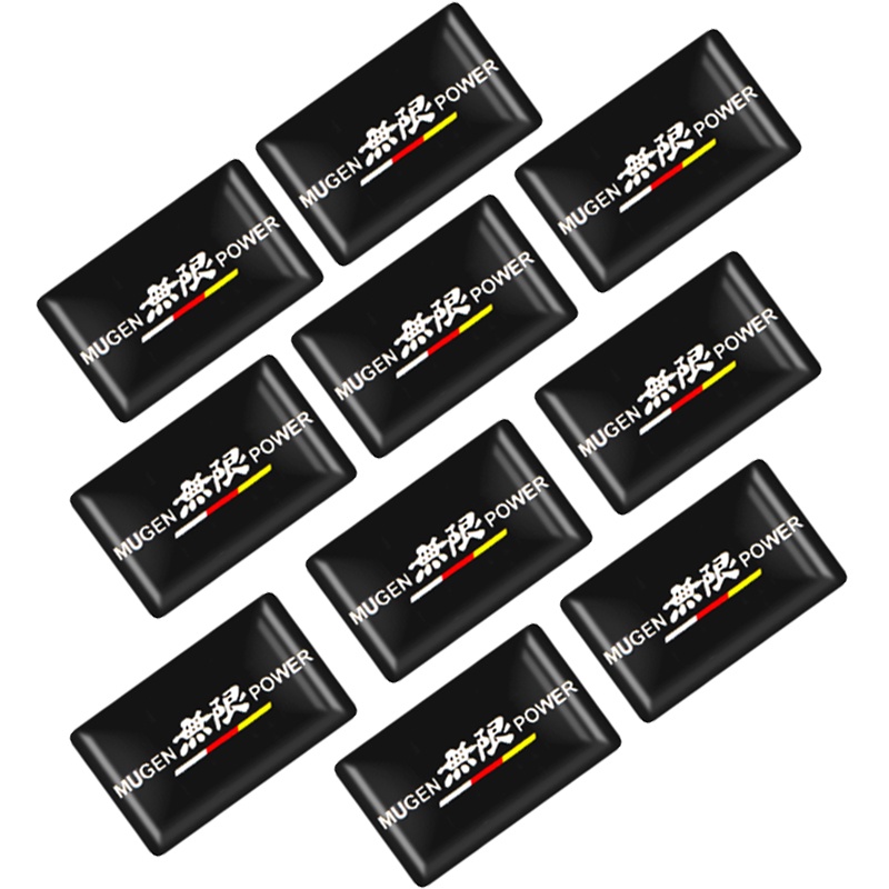 Set 10 Nhãn Dán Trang Trí Vô Lăng Xe Hơi honda mugen power civic city odyssey vezel crv accord fit Xrv