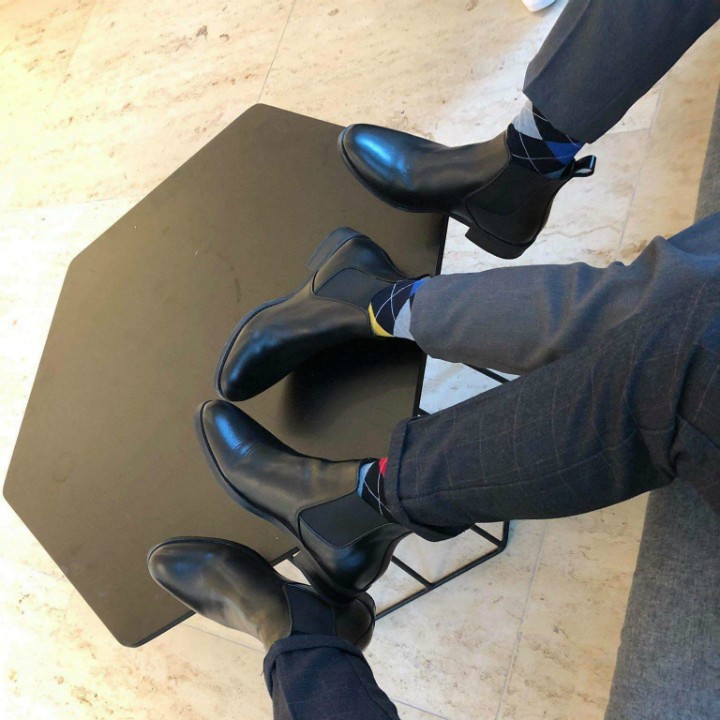 giày boot nam da cao cấp cổ thấp đi êm chân thoáng khí không đổ mồ hôi chân | BigBuy360 - bigbuy360.vn