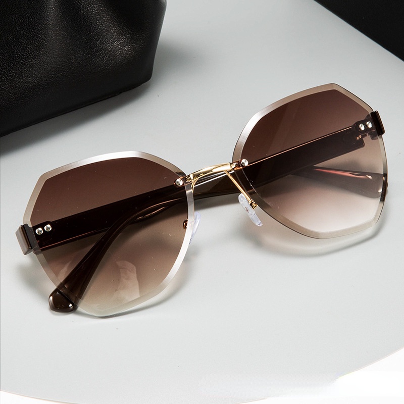 (JIUERBA) Kính Râm Thời Trang Phương Tây Không Vành Hình Đa Giác Màu Kẹo Retro