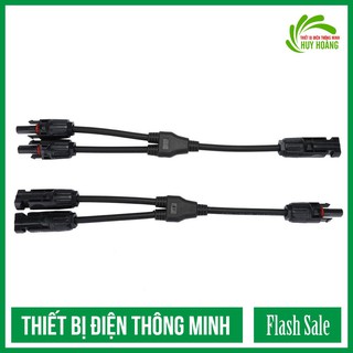 2 dây kết nối tấm pin năng lượng mặt trời song song jack mc4 cáp chữ y
