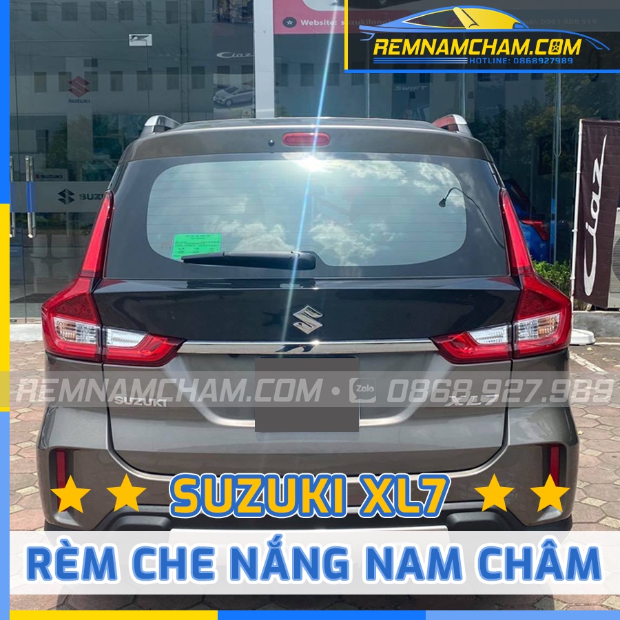 Rèm che nắng ô tô NAM CHÂM theo xe Suzuki XL7 ⚡ HÀNG LOẠI 1 - LƯỚI DÀY ⚡ - Combo 4 tấm chắn nắng - VIỆT NAM SẢN XUẤT