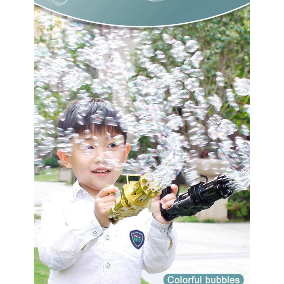 SÚNG BẮN BONG BÓNG WOW BUBBLE (kèm 1 lọ xà phòng)