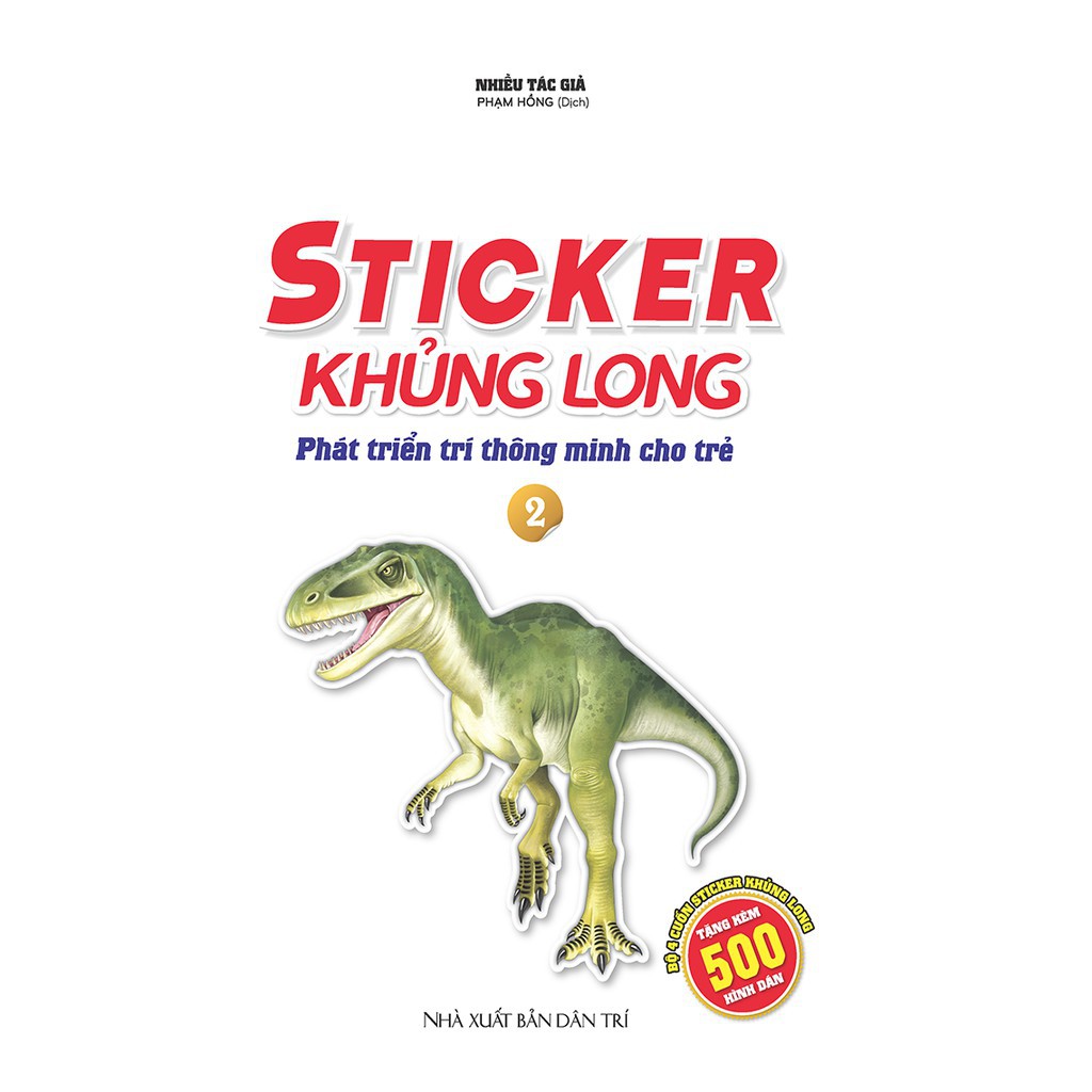 Sách - Sticker khủng long: Phát triển trí thông minh cho trẻ 2 (8 trang sticker)