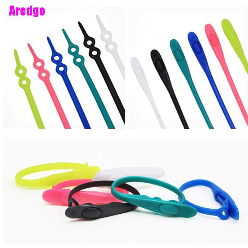 Set 12 dây giày bằng silicon có độ co giãn tốt không cần buộc