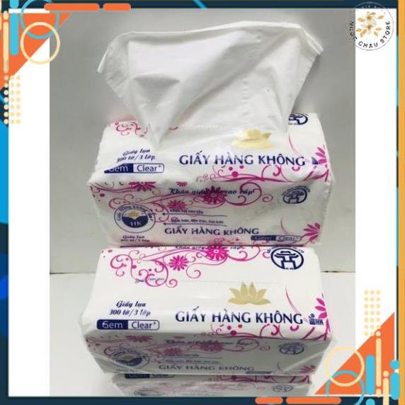 Khăn giấy ăn hàng không cao cấp 1 gói rút dai mịn không mùi hóa chất NGỌC CHÂU STORE
