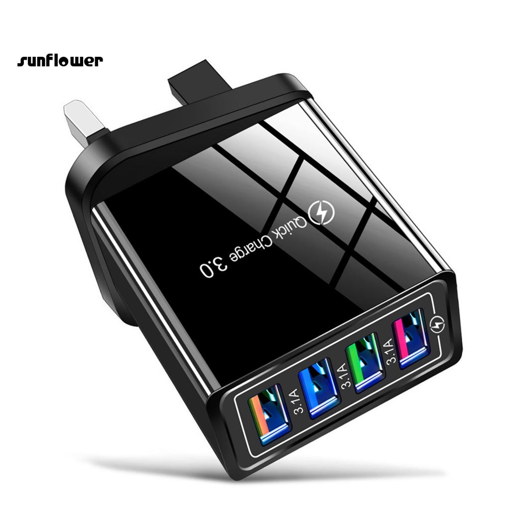 Lenovo Đầu sạc LENOVO 4 cổng USB gắn tường hiệu quả cao tùy chọn màu sắc