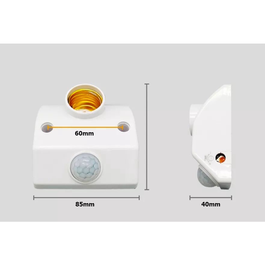 Đuôi đèn cảm ứng hồng ngoại Suneco, Cảm biến chuyển động tự động bật đèn khi có người đi qua, Bảo hành 06 tháng