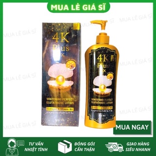 Sữa Dưỡng thể 4k pluss 5x Whitening perfect Glutathione LOTION 500ml Thái lan (Chai vòi)