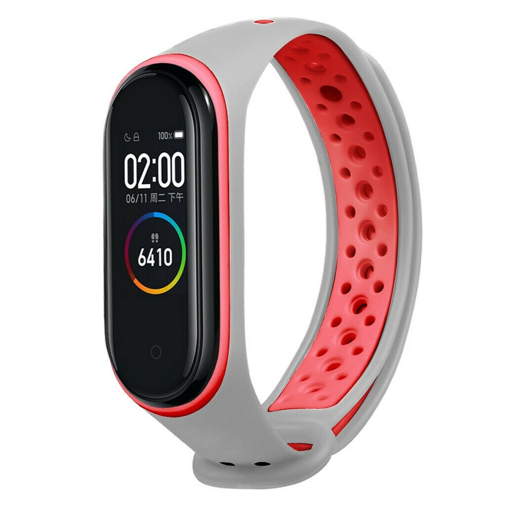 Dây Đeo Thay Thế Chất Liệu Silicon Màu Trơn Cho Xiaomi Mi Band 3 / 4