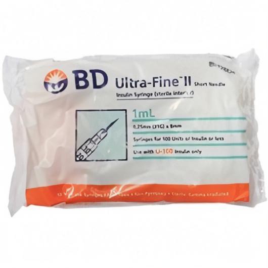 ✅ Bơm Tiêm Insulin (Kim Đầu Cam Chích Tiểu Đường): BD Ultra Fine II (Siêu Nhỏ - Chích Êm, Không Đau) -VT0349