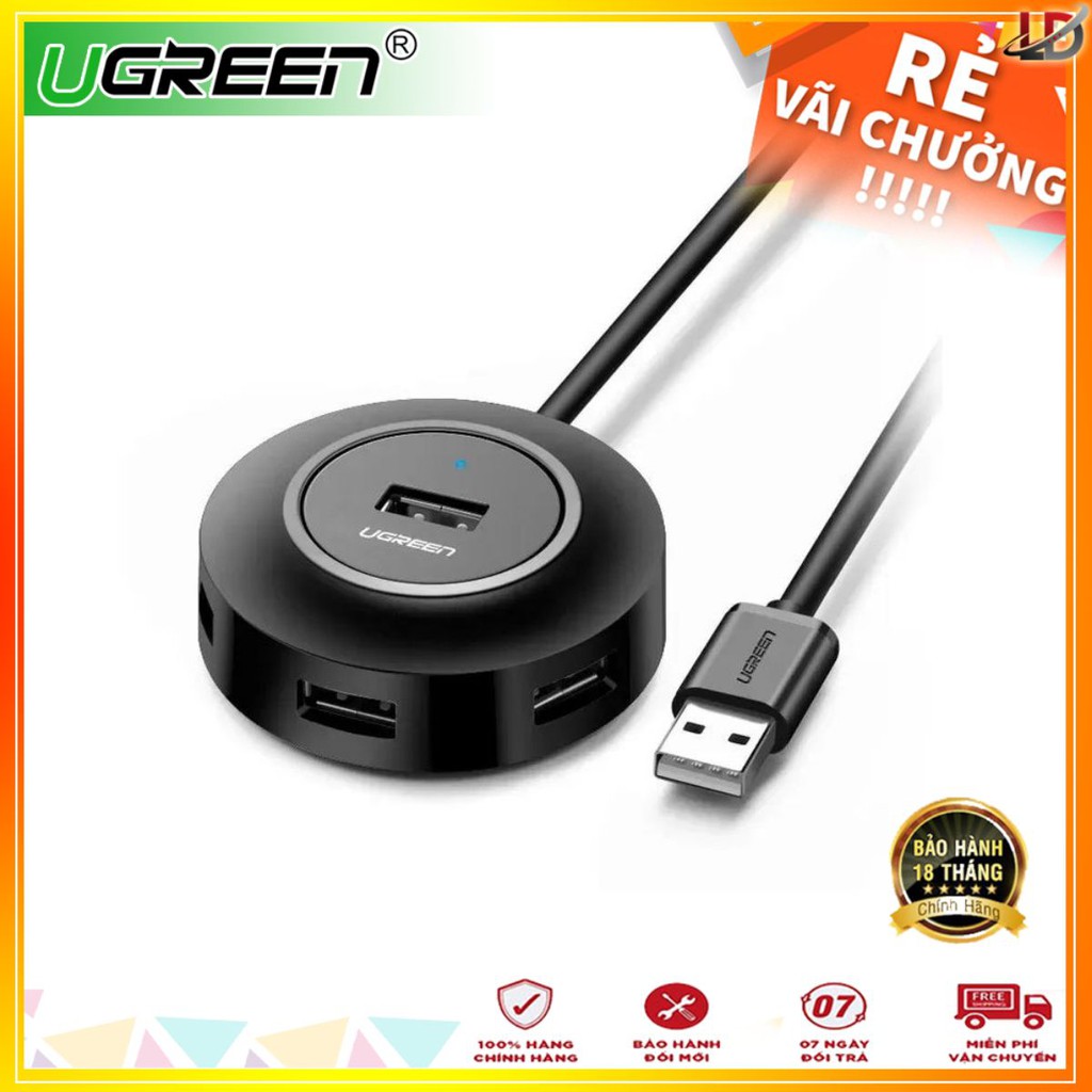 Ugreen 20277 - Bộ Chia USB 4 Cổng chuẩn USB 2.0 chính hãng - Phukienleduy