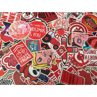 Red Stickers - Hình dán chủ đề Màu Đỏ