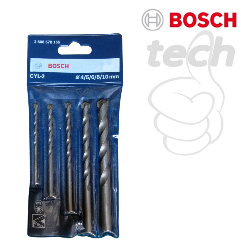 Bộ 5 Mũi Khoan Tường Bê Tông Bosch (CYL-2) - 5 Chiếc / Gói