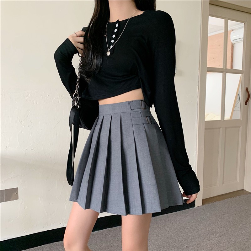 Chân Váy Xiaozhainv Lưng Cao Phong Cách Hàn Quốc Nhiều Màu Tùy Chọn | BigBuy360 - bigbuy360.vn