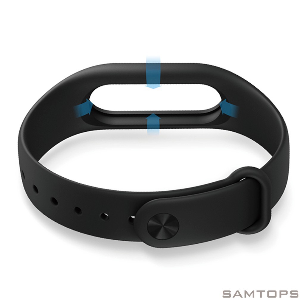 Dây Đeo Thay Thế Chất Liệu Silicon Màu Trơn Cho Xiaomi Mi Band 3