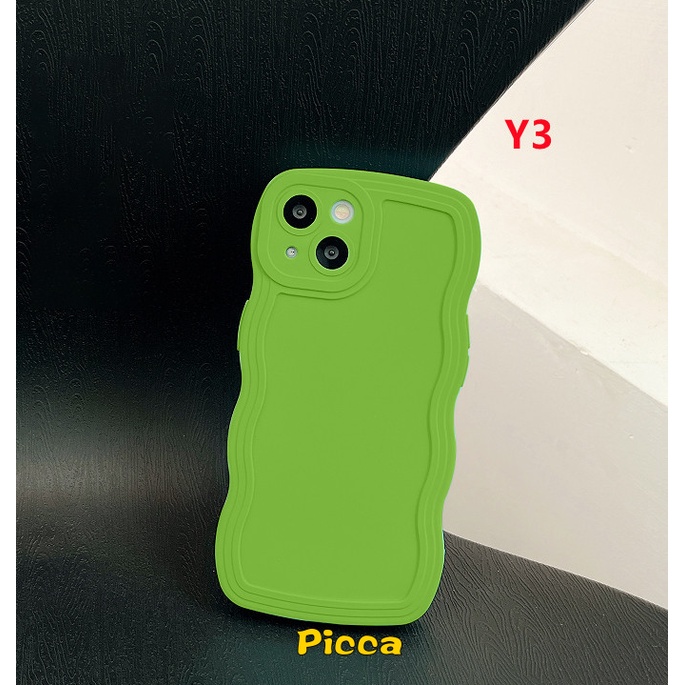 Ốp Điện Thoại Silicon Chống Sốc Viền Gợn Sóng Màu Kẹo Cho IPhone 11 XR 7 8 14 Plus 11 12 13 14 Pro MAX X 7Plus 8Plus XS MAX