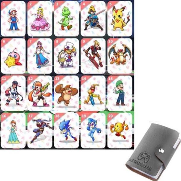 Thẻ Amiibo Zelda 24 card tặng kèm ví da