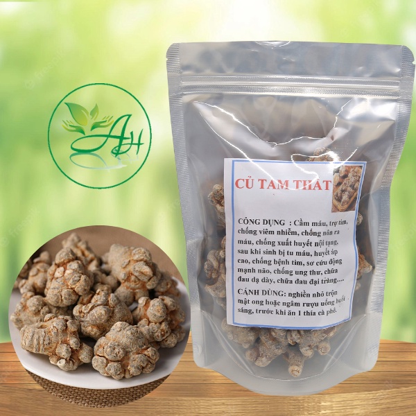 Củ tam thất bắc hà giang khô 1KG, tam thất Loại 50, 70 sạch sẽ khô cứng