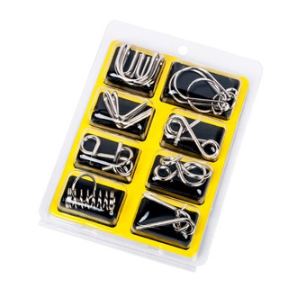 Eight-Piece Set Of Intellectual Challenge Metal Puzzles