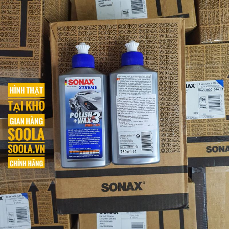 Kem đánh bóng mờ xước ô tô xe máy Sonax Xtreme Polish Wax 3 250ml 202100