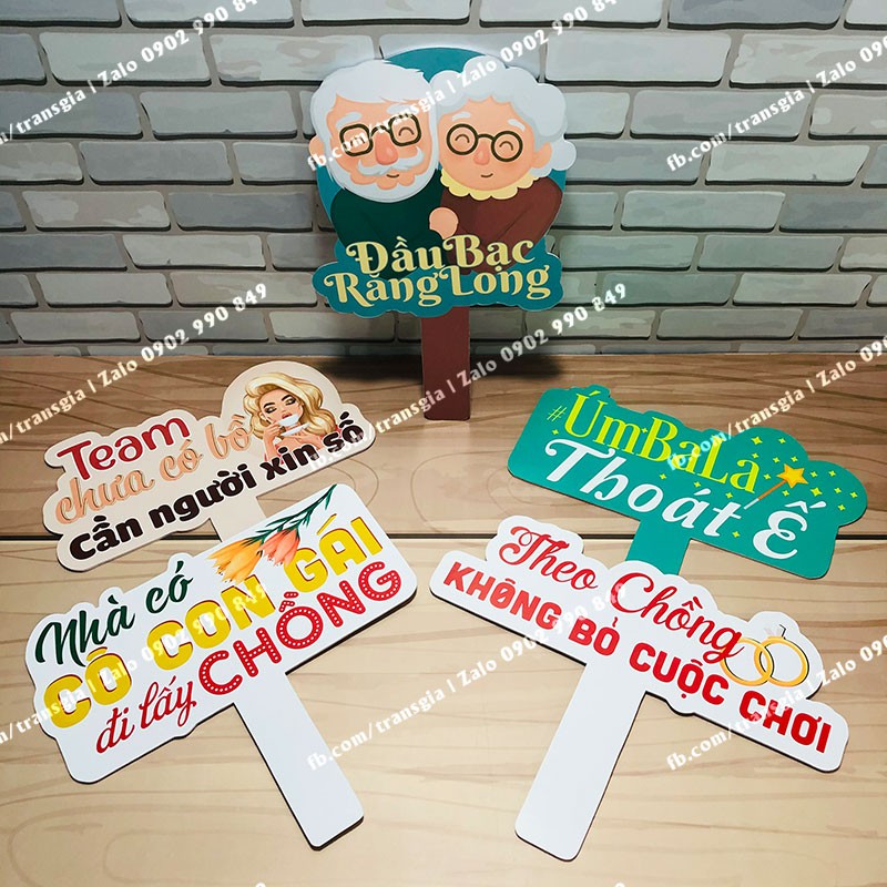 Set 5 Cây hashtag cầm tay Đám Cưới, hashtag Sinh Nhật, hashtag Sự Kiện