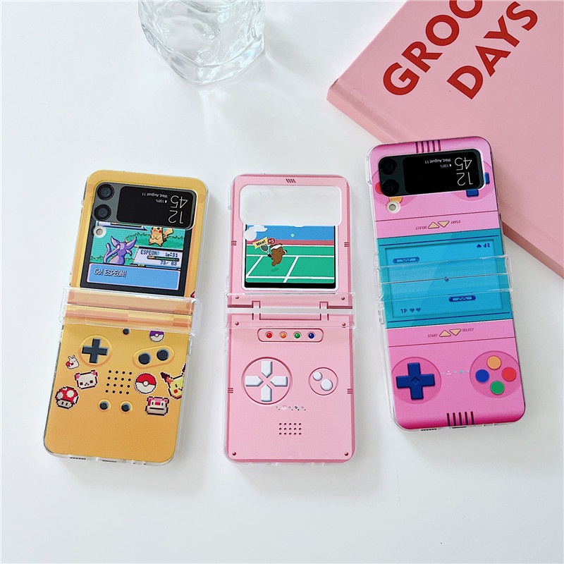 Ốp lưng cứng game pc cho samsung galaxy z flip 5 chống sốc trong suốt z flip 4 z flip 3 điện thoại sáng tạo ốp lưng