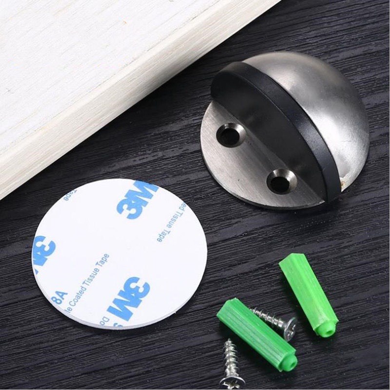 Chặn cửa bán nguyệt, chặn cửa nam châm giúp hạn chế va đập cho cánh cửa, an toàn - inox chuẩn, rất bền