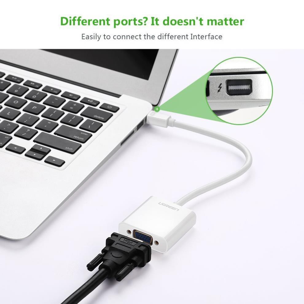 Ugreen 10458 - Cáp Mini DisplayPort sang VGA ✔Ugreen chính hãng ✔