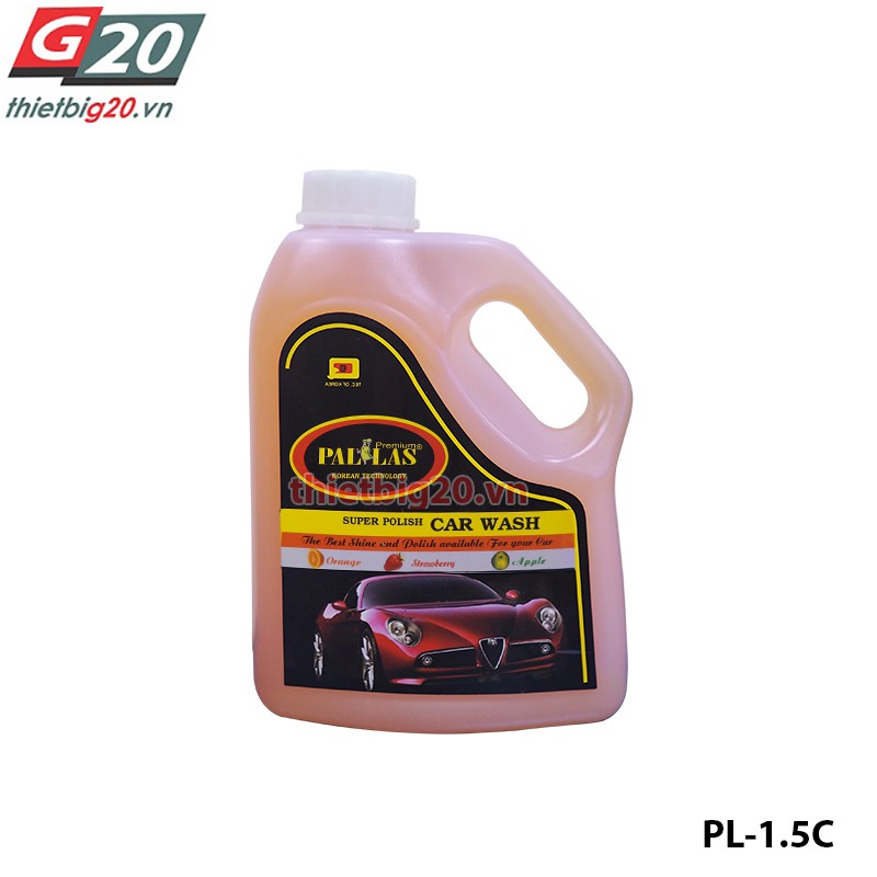 Nước rửa xe ô tô siêu bóng Pallas 1.5L - Hương cam, hương táo Pha 1/50