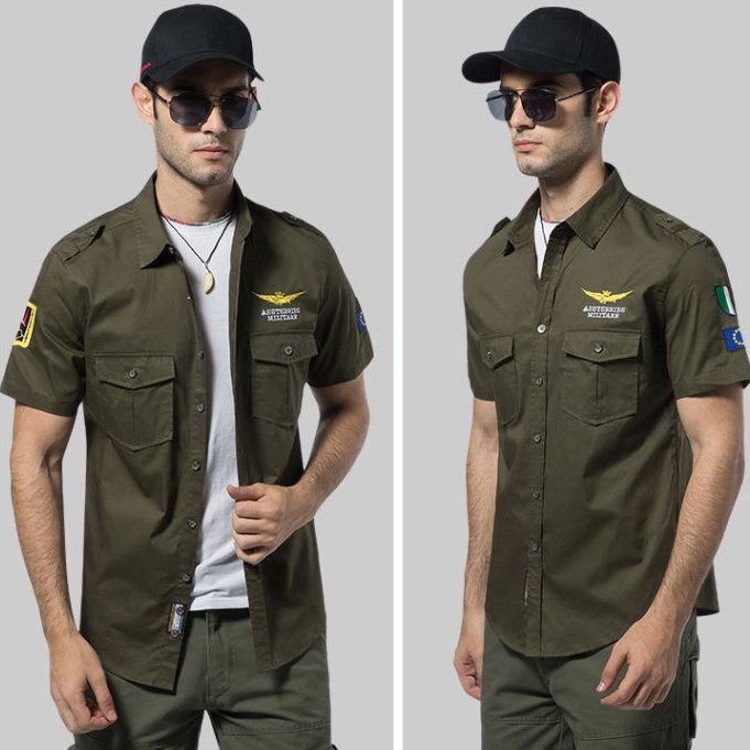 Áo sơ mi nam ngắn tay phong cách cơ trưởng thời trang | BigBuy360 - bigbuy360.vn