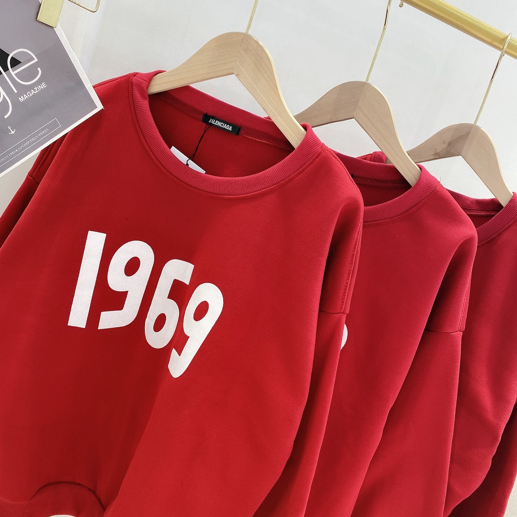 Áo nỉ nữ sweater cotton dày dặn unisex, Áo nỉ sweater dài tay form rộng nam nữ Hàn Quốc - Maoshop