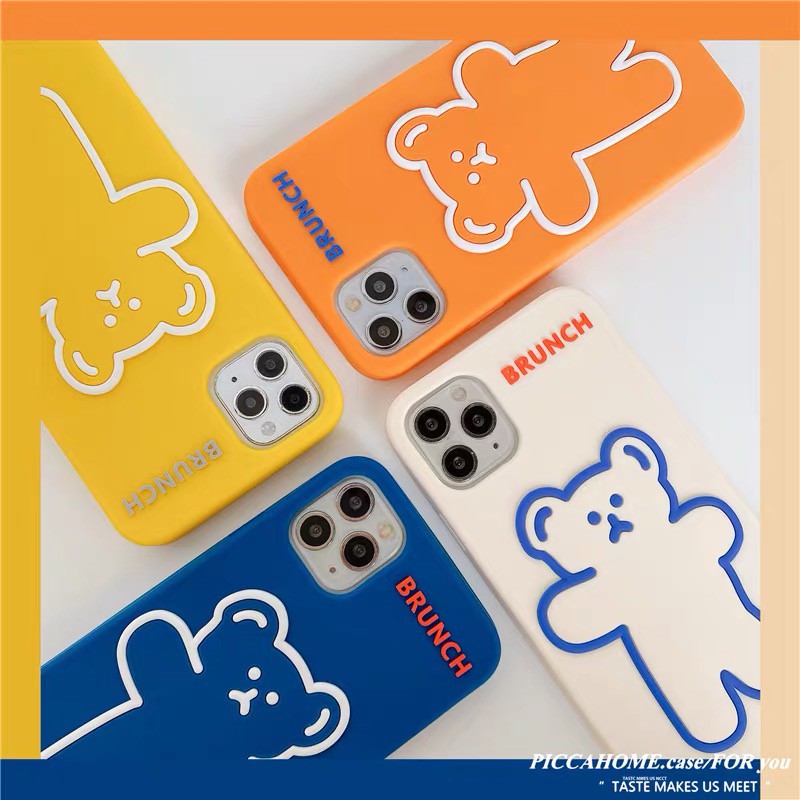 Ốp điện thoại Silicone mềm hình gấu 3D cho iPhone 11 pro max xs max x xr 7 plus 6s plus 6 plus 12 PRO MAX | BigBuy360 - bigbuy360.vn