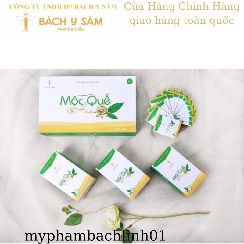 MỘC QUẾ HOA THANH NHIỆT MÁT GAN GIẢM MỤN BẠCH LINH -BÁCH Y SÂM -NHẤT MỘC HƯƠNG hộp 15 gói x 3gr