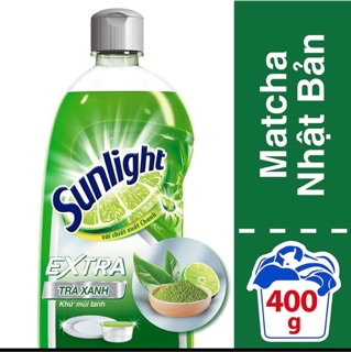 Nước rửa chén Sunlight matcha Nhật Bản chai 400g
