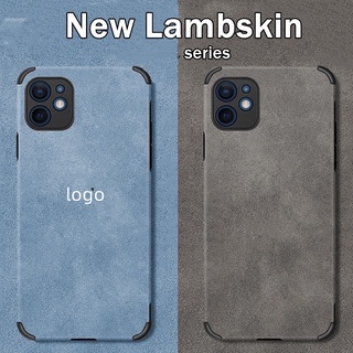 Ốp điện thoại da lộn in logo thời trang sang trọng thích hợp cho iPhone 13 12 11 pro max xr xs max 7 8 plus