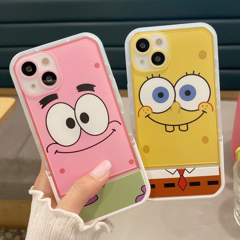 Ốp Điện Thoại Chống Sốc in Hình Spongebob Cho iPhone 7 plus X xs max xr Apple 11 pro max Pie Daxing 12 pro max 13 pro max Hoạt Hình