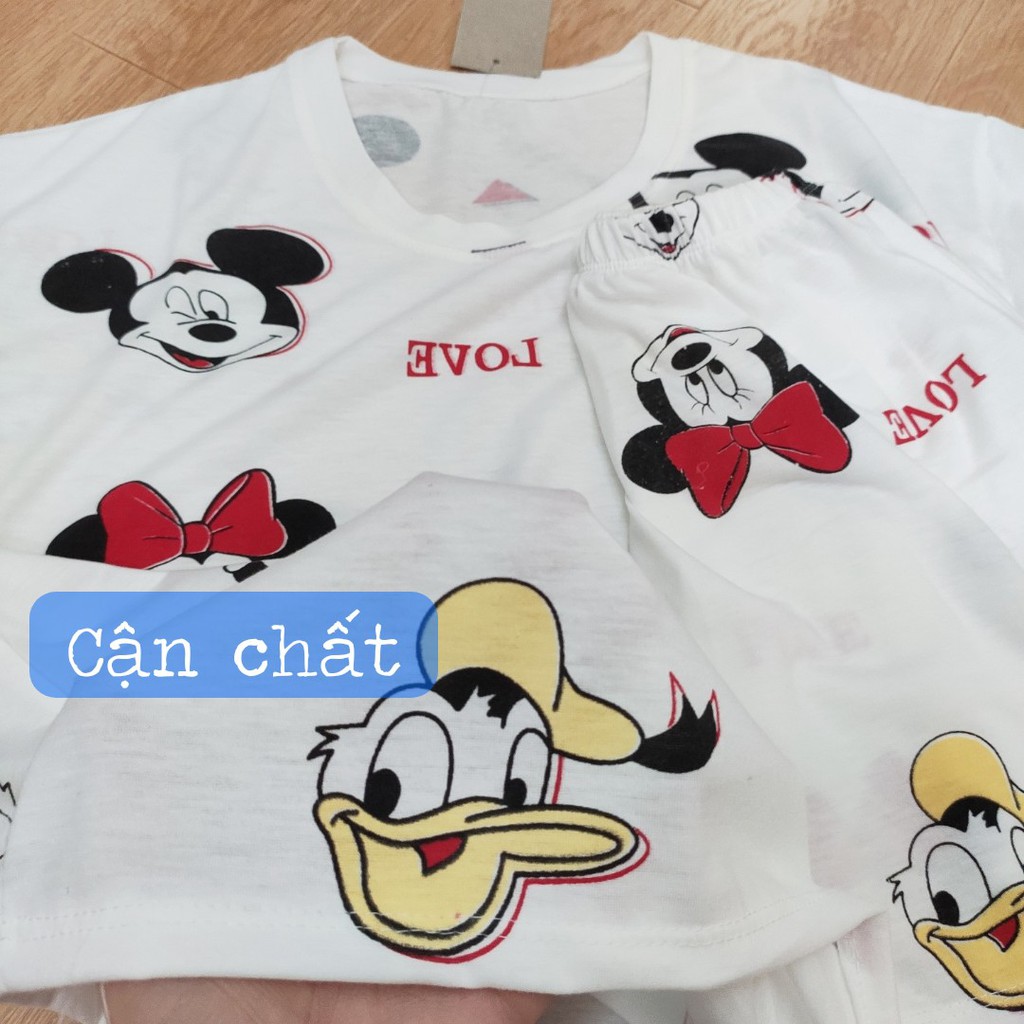 BỘ NGỦ HÌNH MICKEY MÀU TRẮNG BASIC - BỘ MẶC NHÀ CHUỘT MICKEY