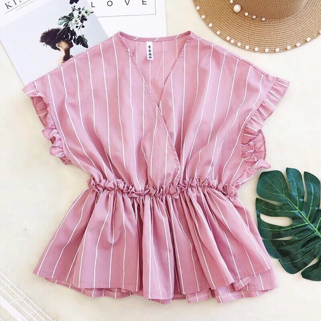 Áo PEBLUM SỌC NHÉN BÈO SIÊU BÁNH BÈO