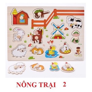 Combo 5 bảng ghép núm gỗ