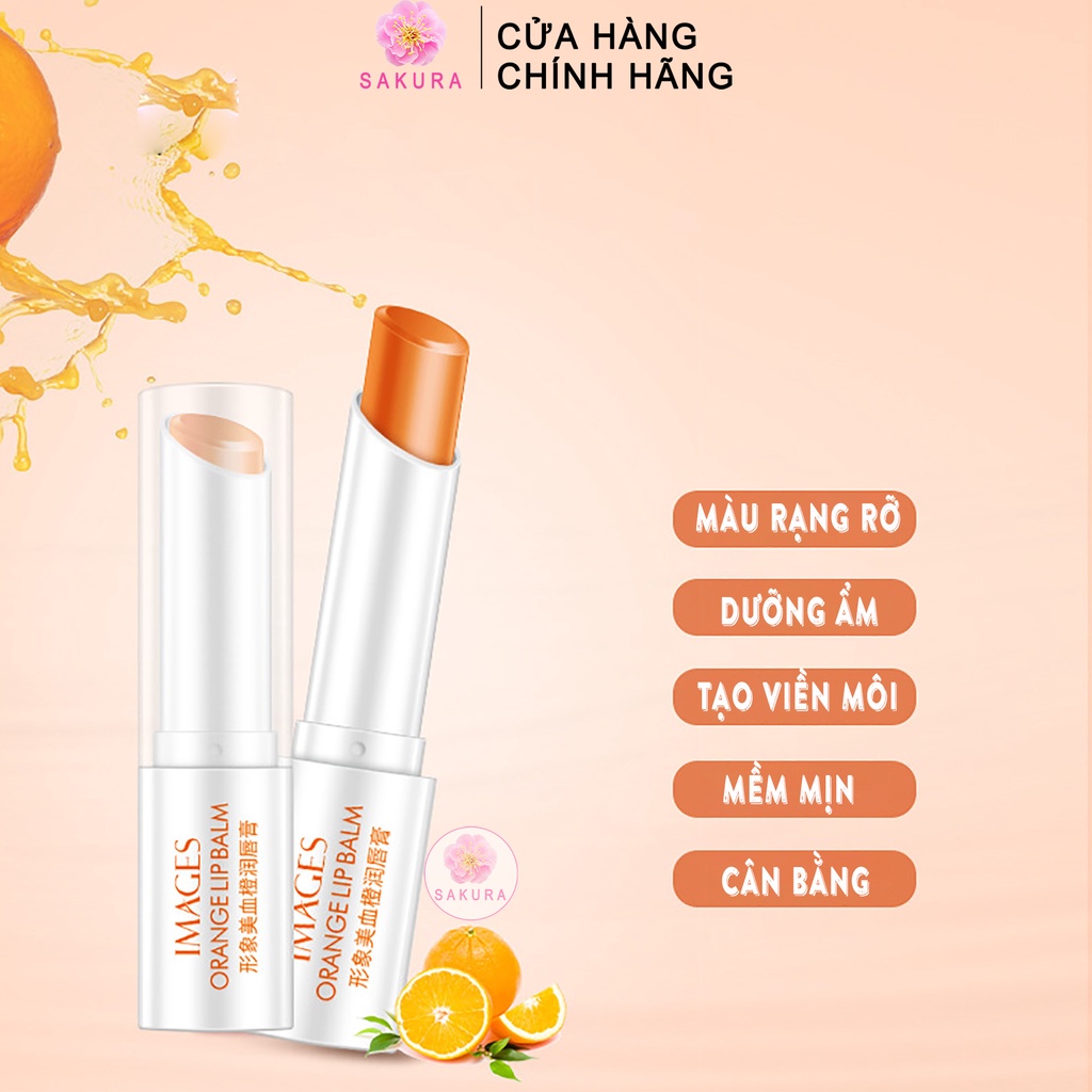 Son dưỡng môi không màu BIOAQUA ONESPRING IMAGES dưỡng ẩm chống nứt nẻ môi nội địa trung SAKURA 3g