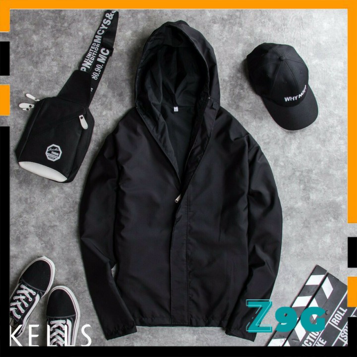 Áo khoác dù có mũ style, áo khoác nam đẹp sói Hades kd22