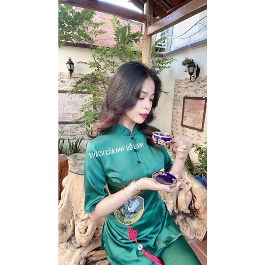Bộ Lễ Đi Chùa Đính Dây May Mắn Tài Lộc MÀU XANH