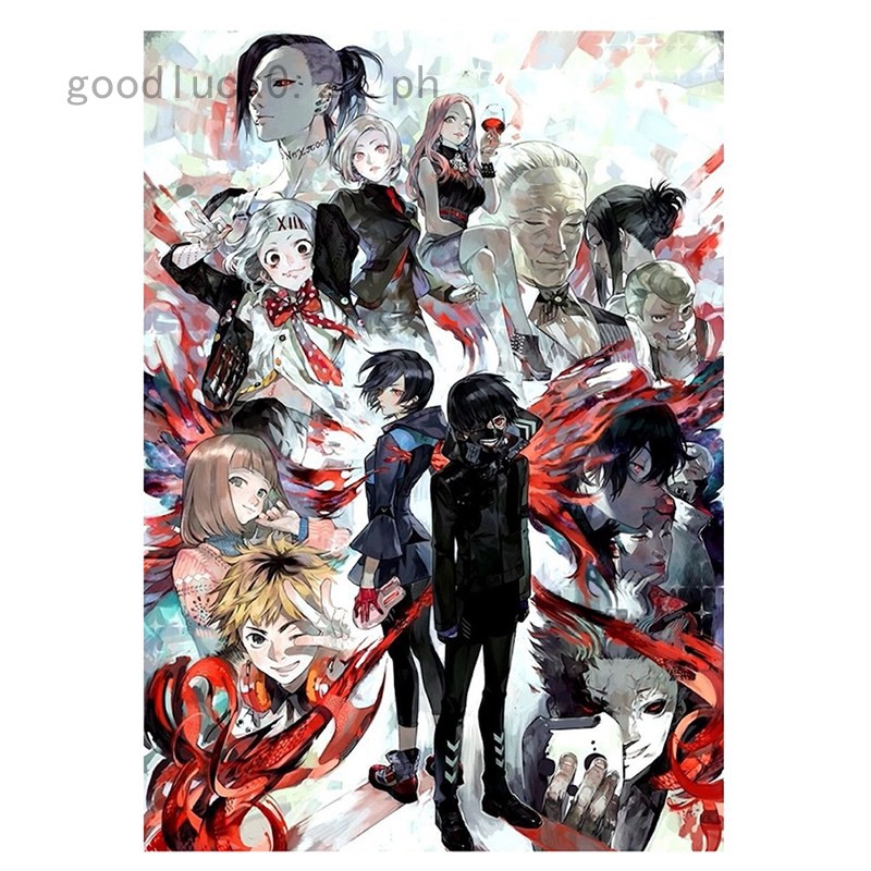 Poster dán tường trang trí quán rượu/cà phê phong cách Tokyo Ghoul Kaneziki 42X30CM
