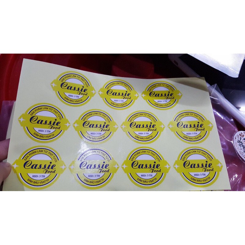 In Tem Nhãn Theo Yêu Cầu Cắt Bế Sẵn