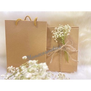 Túi giấy kraft - 50 Túi giấy đựng quà - túi giấy dày hình ảnh thật kt: 15 x 20 x 7
