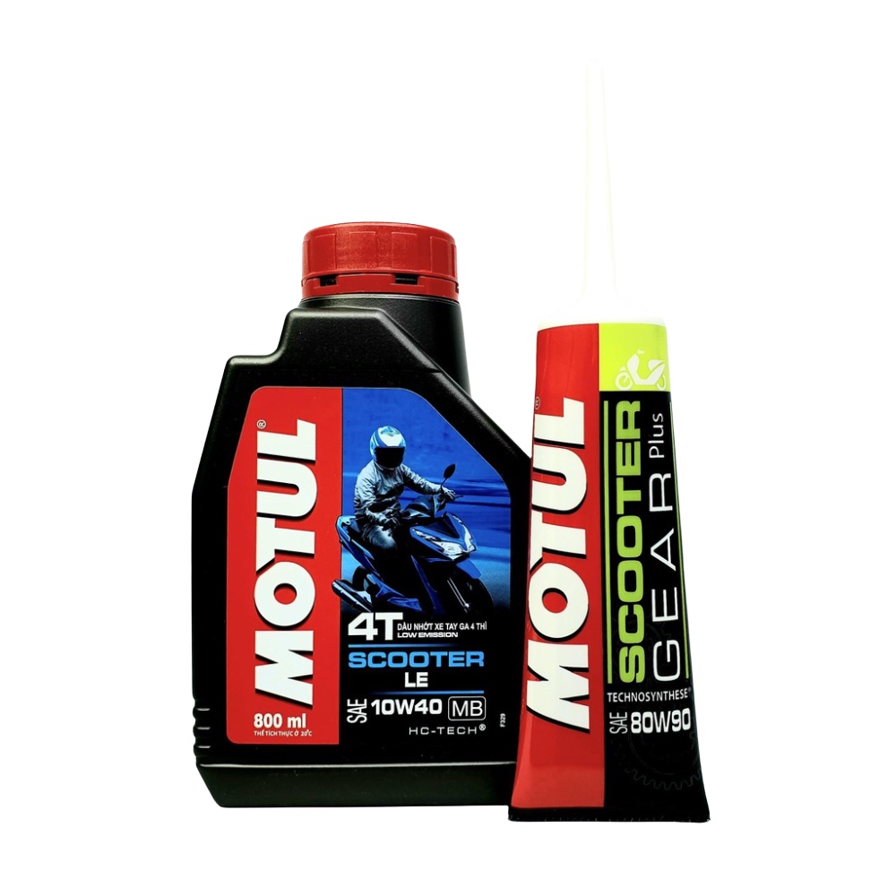 COMBO NHỚT TAY GA MOTUL SCOOTER LE 10W40 800ml + NHỚT LÁP MOTUL