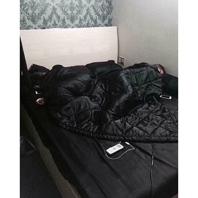 CHĂN GA PHI LỤA MÀU ĐEN - GA BO CHUN NHIỀU KÍCH THƯỚC